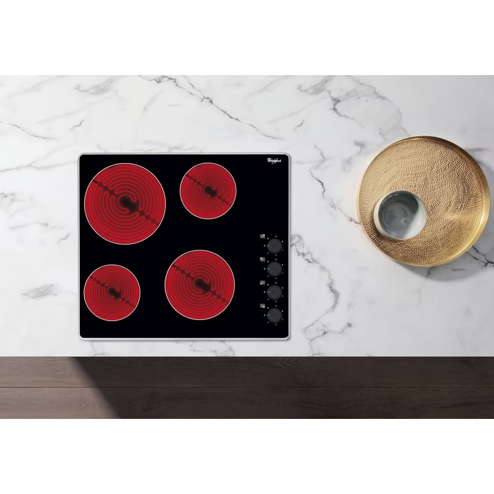 Whirlpool 60cm Electric 4 Zone Rotary Control Ceramic Hob - Image 2