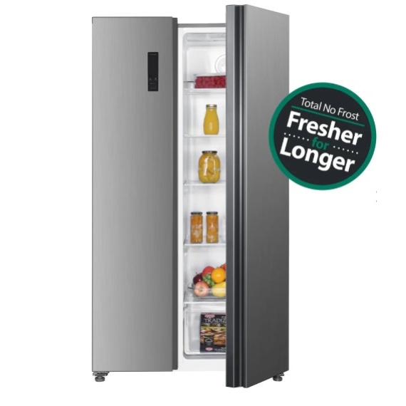 Statesman Freestanding, Side by Side, American Fridge Freezer, Total No Frost, Inox