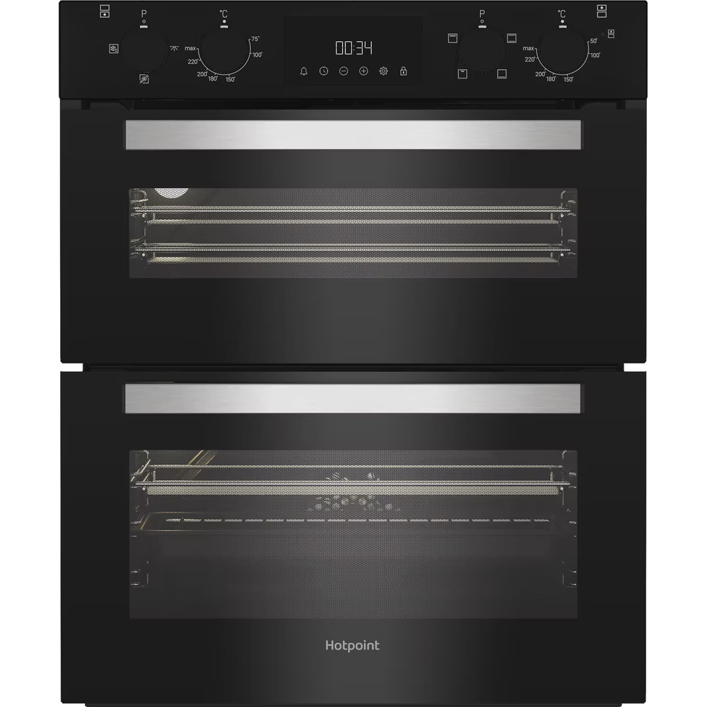 Hotpoint Built Under Electric Fan Double Oven - Black