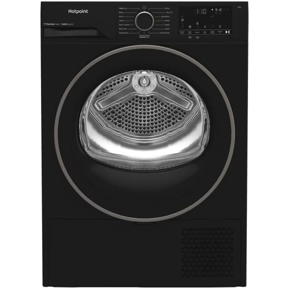 Hotpoint 8KG - Heat Pump Tumble Dryer with PetHair Care Black
