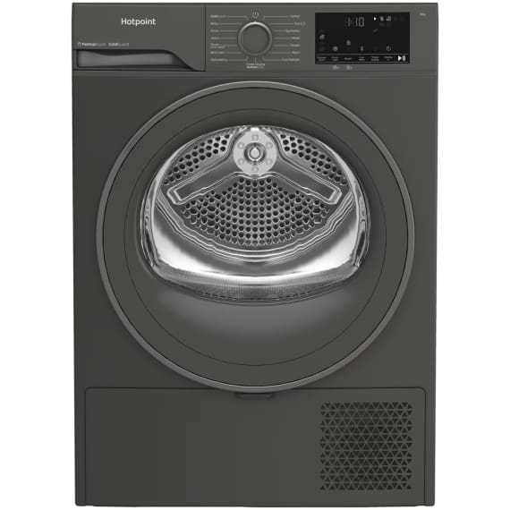 Hotpoint 9KG - 60cm Heat Pump Tumble Dryer with PetHairCare Dark Grey