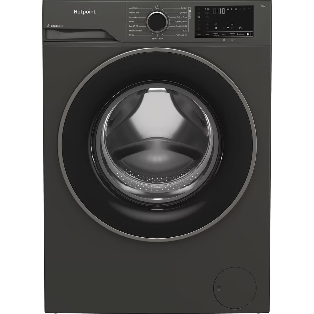 Hotpoint HB93GCAREUK freestanding front loading washing machine-Manhattan Grey