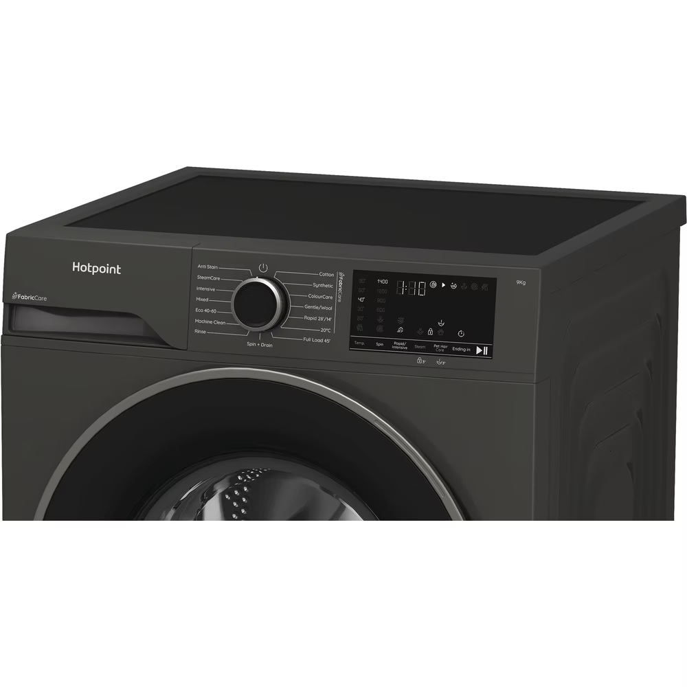 Hotpoint HB93GCAREUK freestanding front loading washing machine-Manhattan Grey - Image 4
