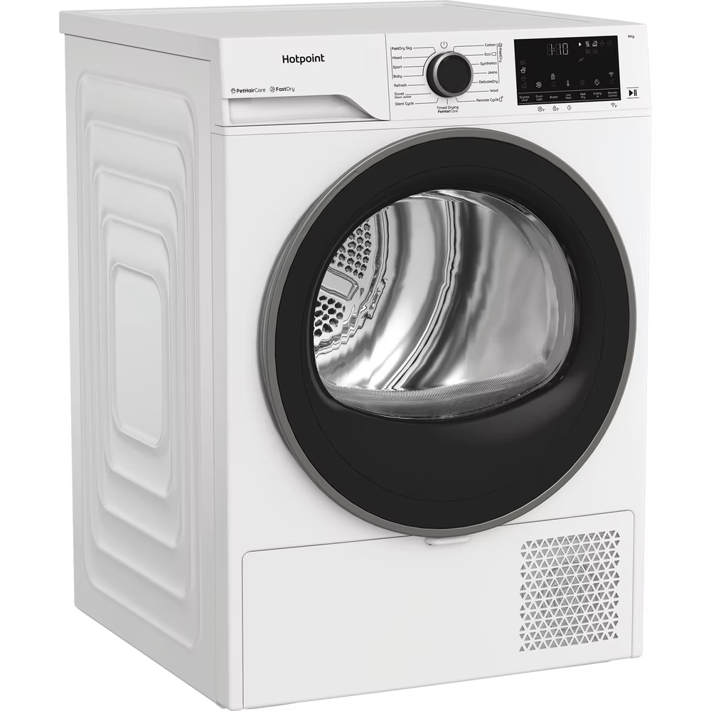 Hotpoint Fabric Care 9KG - White 60cm Heat Pump Tumble Dryer with HomeWhiz - Image 3