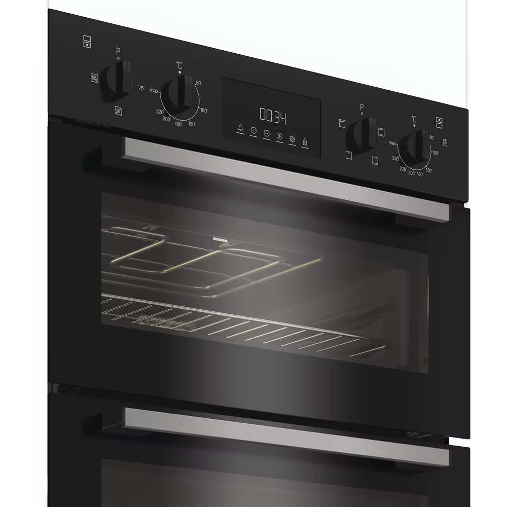 Indesit Built In Electric Fan Oven 69L / 36L - Black - Image 2
