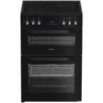 Hotpoint HDE6VDCASB1 60cm Electric Double Cooker with Air Fry - Black