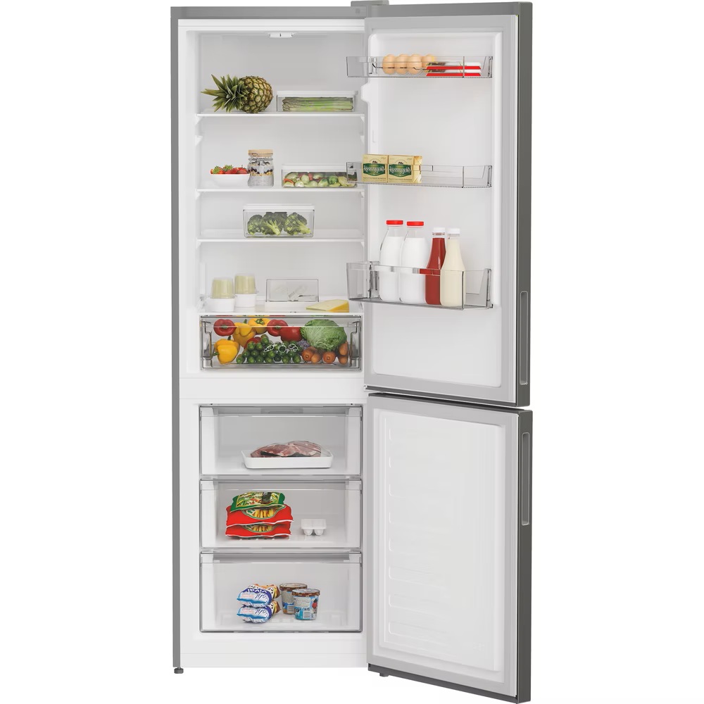 Indesit Low Frost 60/40 Fridge Freezer - Silver - 59.5CM - 343L - Image 2
