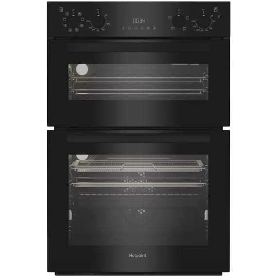 Hotpoint Built In Electric Multifunctional Oven 71L / 38L - Black with Air Fry