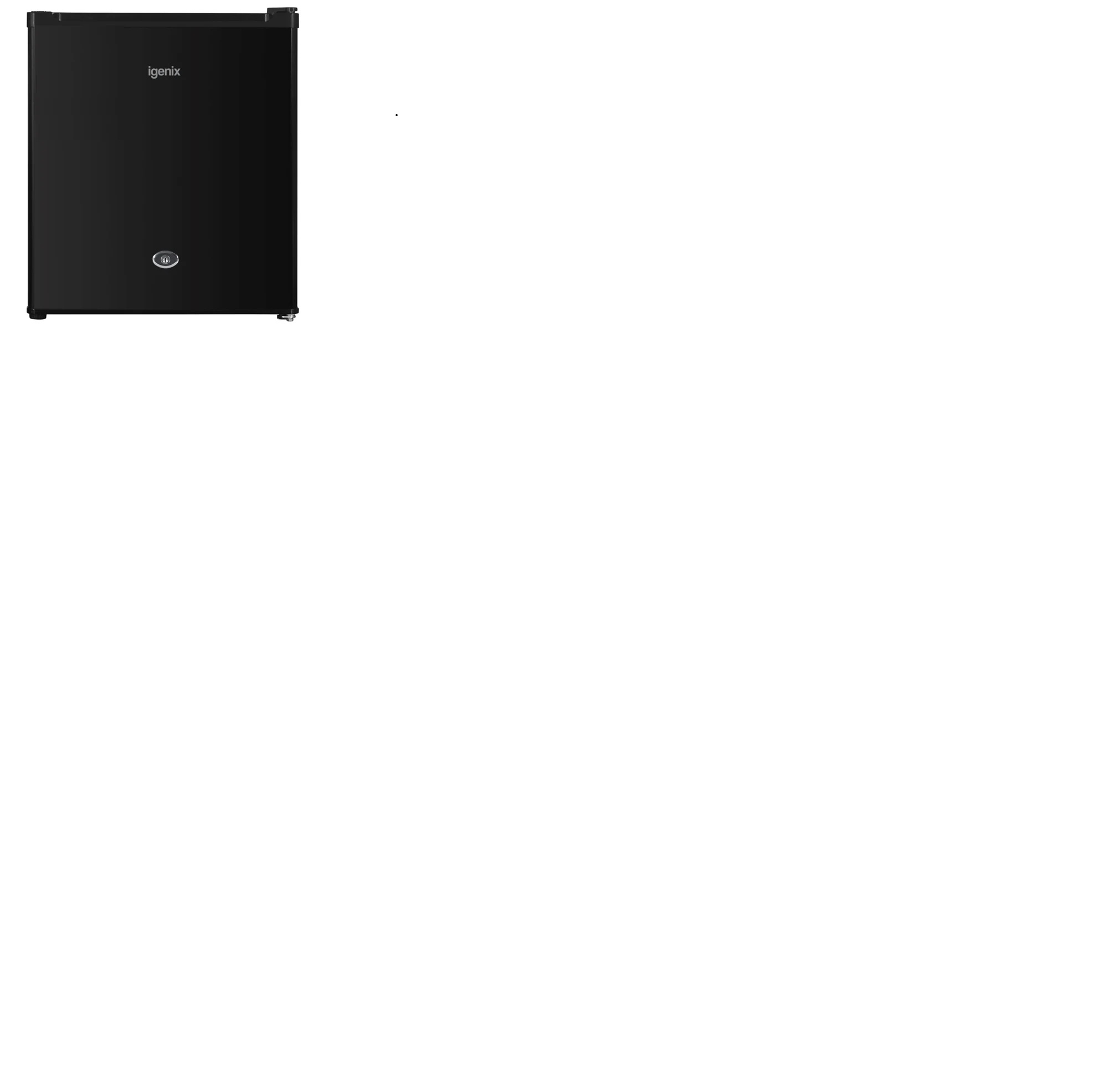 Igenix Table Top Freezer with Lockable Door, 33 Litre, Black