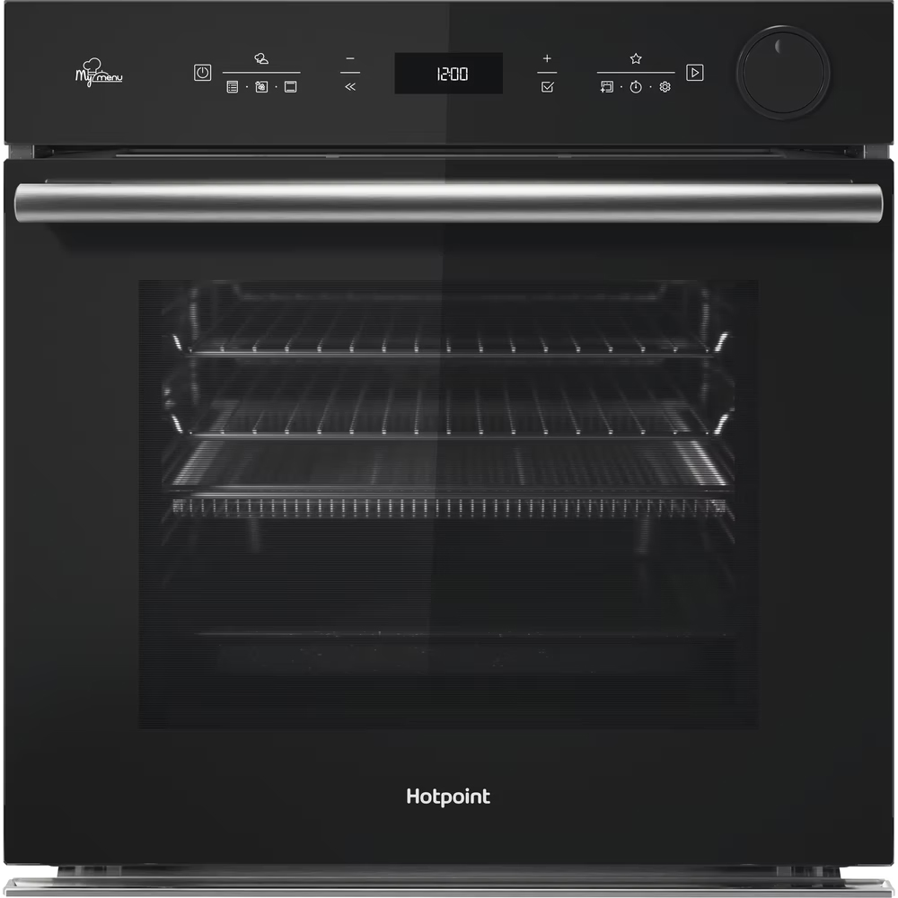 Hotpoint Class 4 Electric Single With Steam/Airfry Oven - Catalytic Liners - Multifunction 8 - 73L With Touch Control And A+ Energy In Black